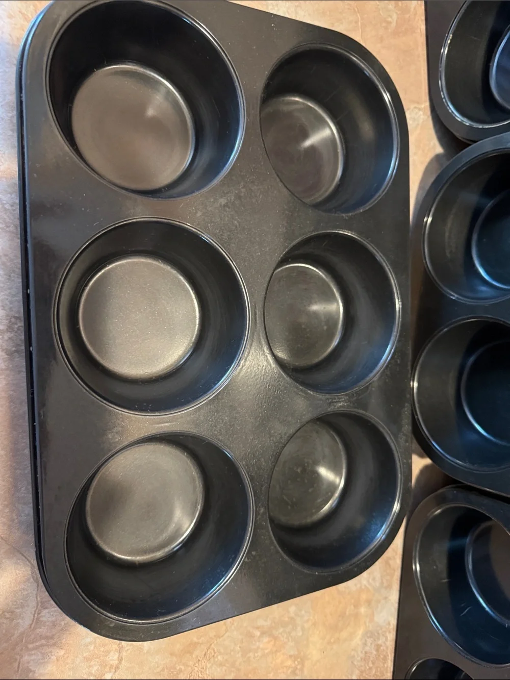 Non-Brand Black Nonstick Large Muffin Pan - Set of 4